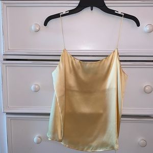 NWT Reformation 100% silk yellow cami